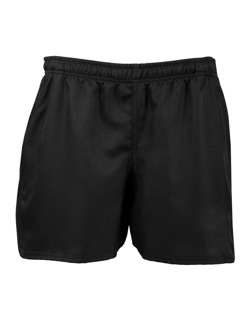 Mens black top rugby shorts