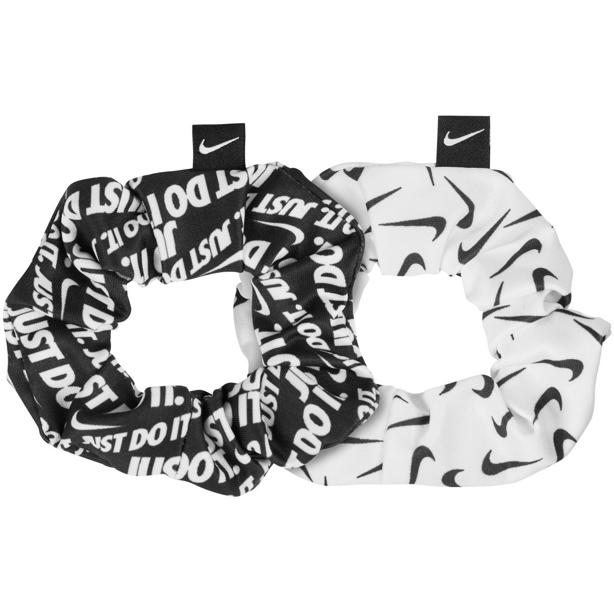 Nike Gathered Hair Ties 2 Pack Black White