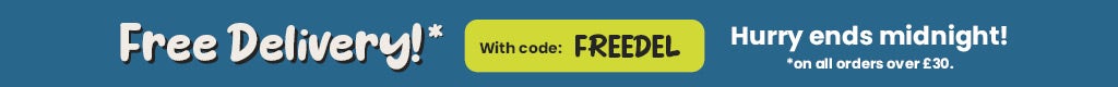 Free delivery* with code: FREEDEL. Hurry ends midnight! *on all orders over £30