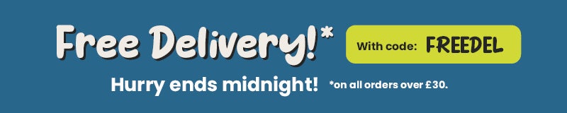 Free delivery* with code: FREEDEL. Hurry ends midnight! *on all orders over £30