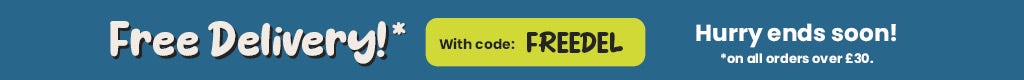 Free delivery* with code: FREEDEL. Hurry ends soon! *on all orders over £30