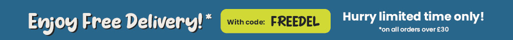 Enjoy free delivery* with code: FREEDEL. Hurry limited time only! *on all orders over £30