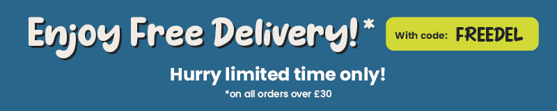 Enjoy free delivery* with code: FREEDEL. Hurry limited time only! *on all orders over £30